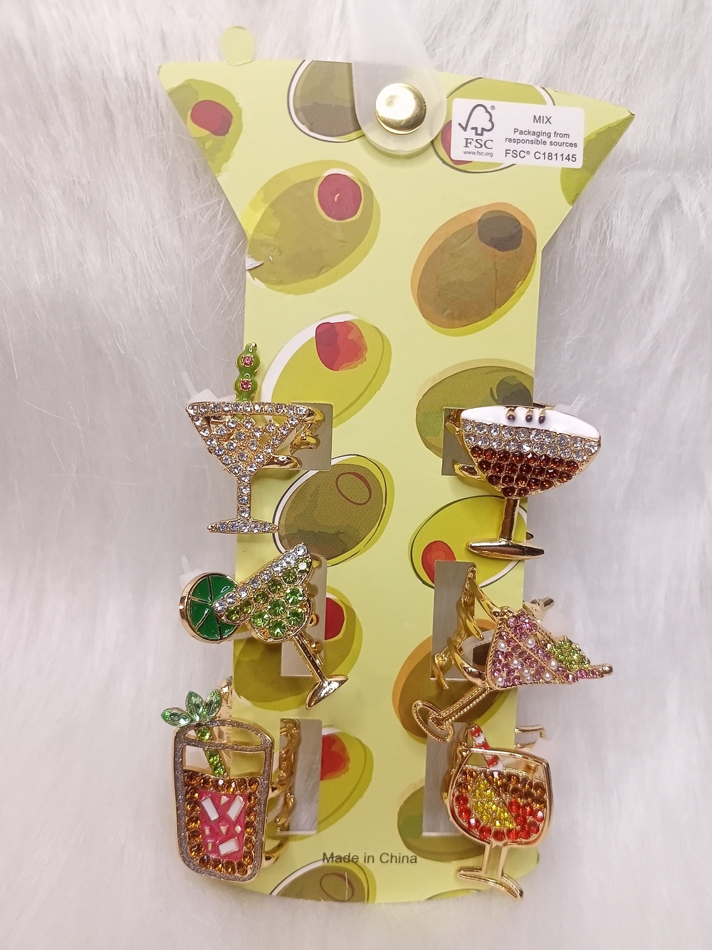 Piper K Cocktail Theme Hair Clips